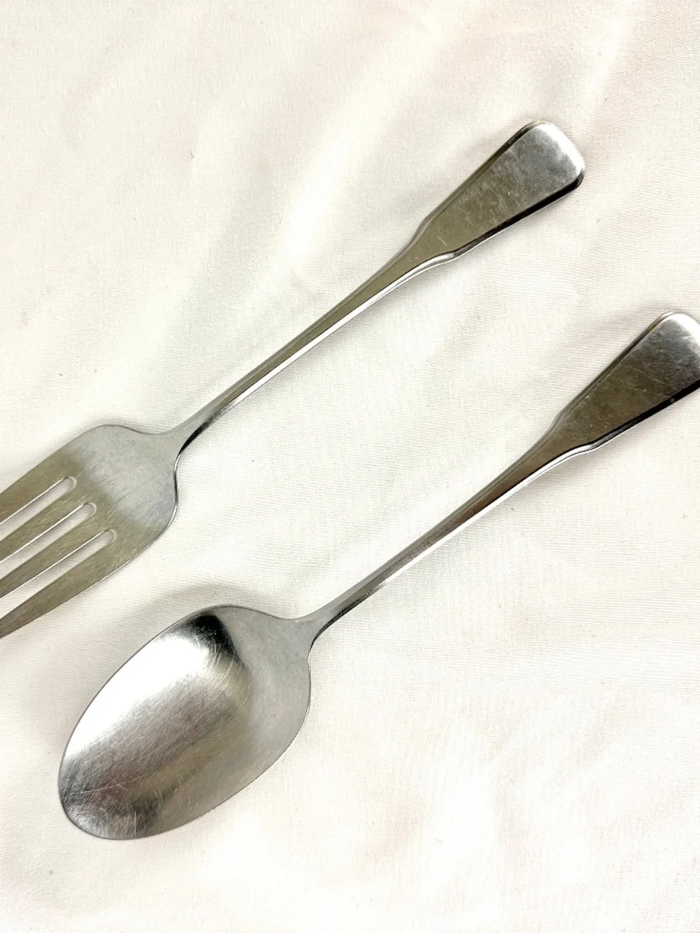 Vintage Oneida Independence Deluxe Stainless Serving Spoon and Meat Fork